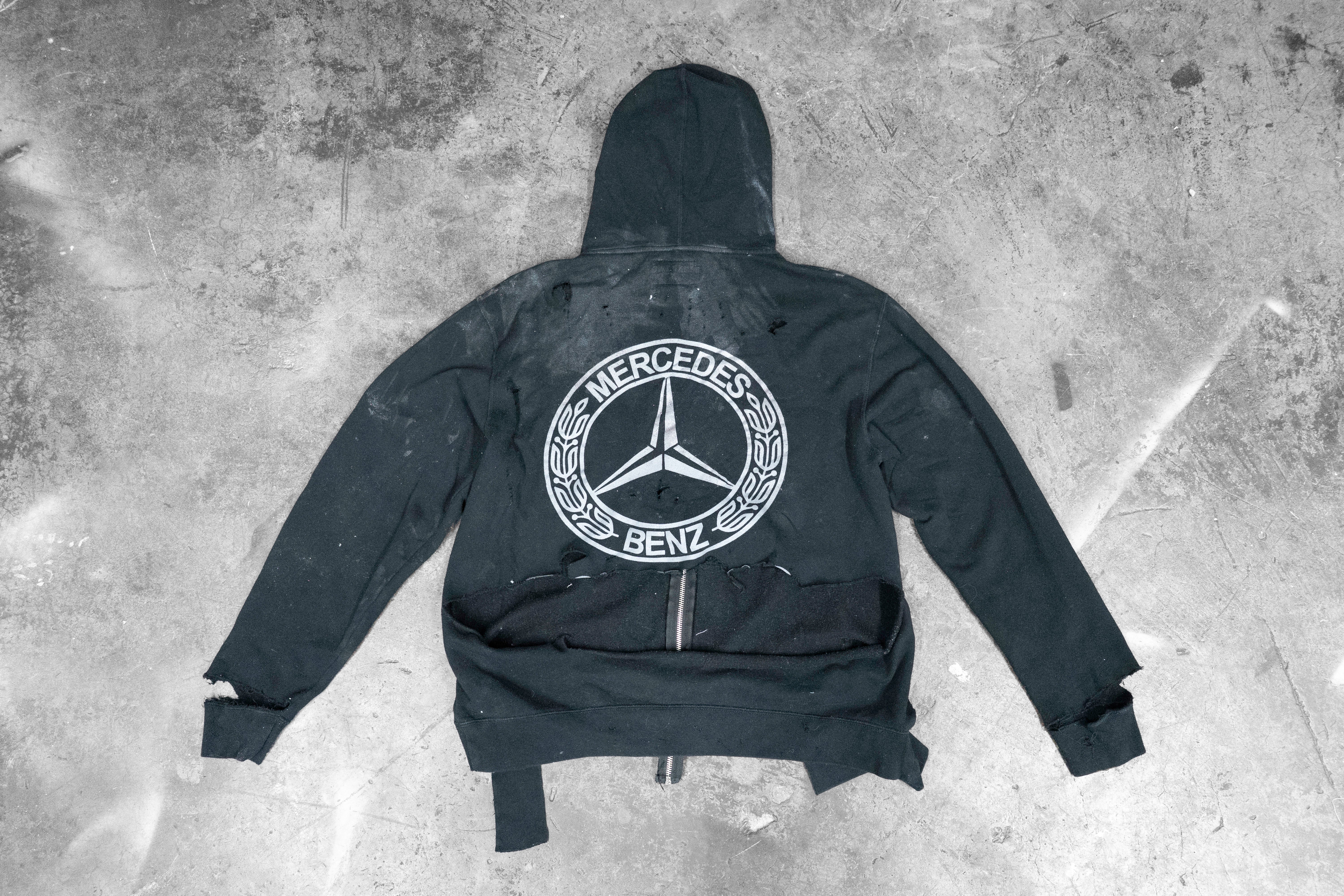 LUSTREGOTHIQUE — DISTRESSED MERCEDES BENZ ZIP HOODIE (1/1)