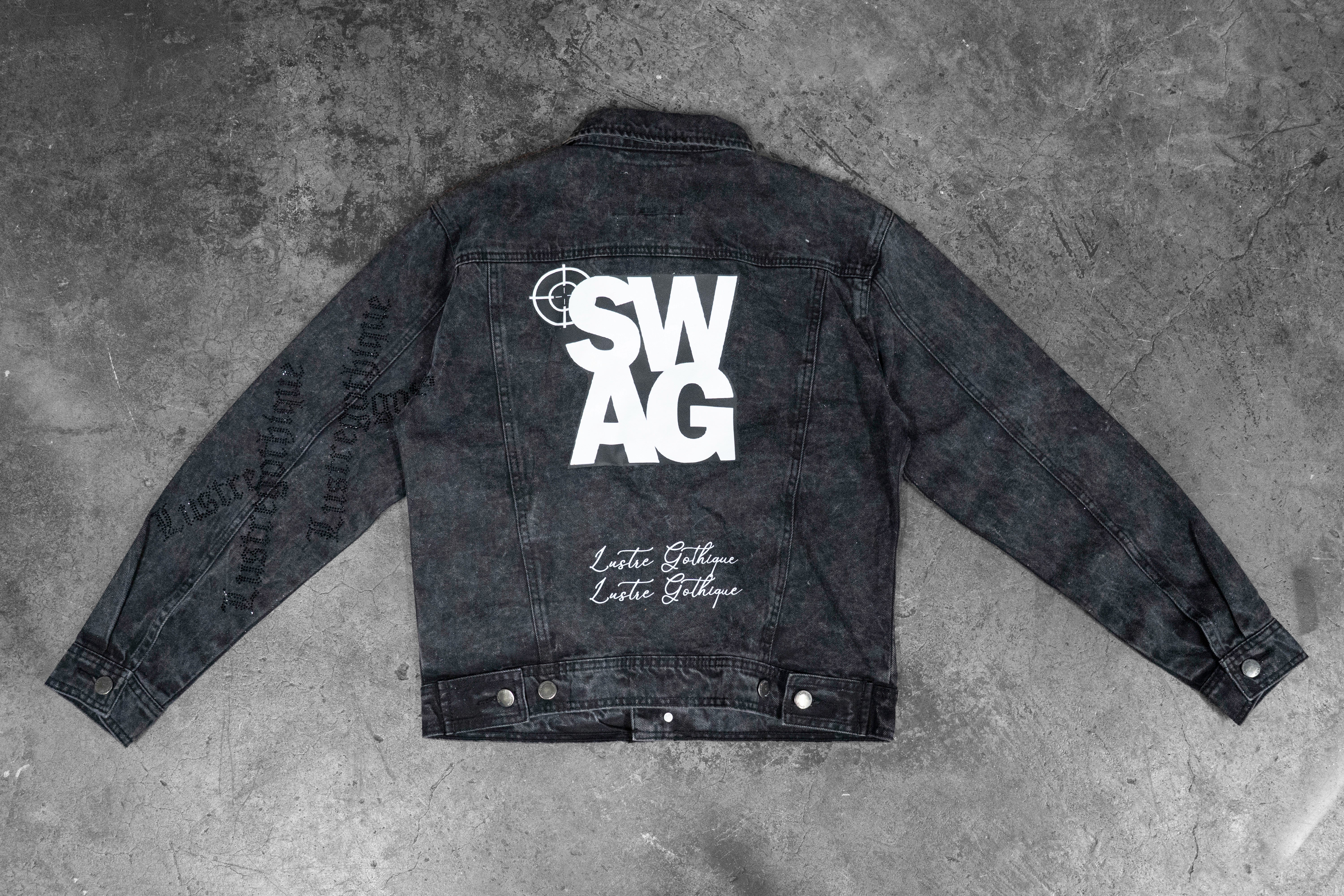 LUSTREGOTHIQUE — BLACK DENIM SWAG JACKET (1/1)