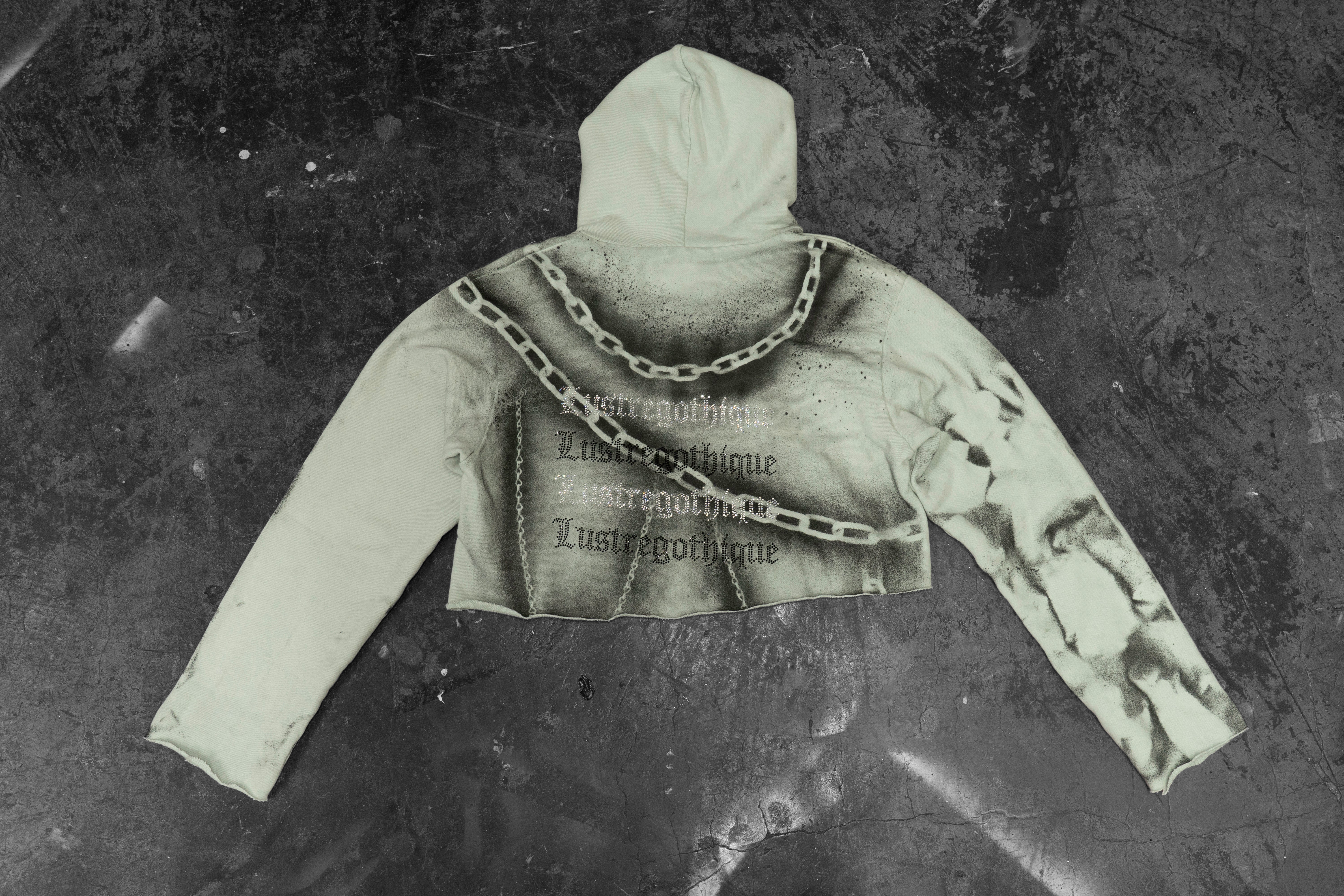 LUSTREGOTHIQUE — GREEN CROPPED HOODIE (1/1)