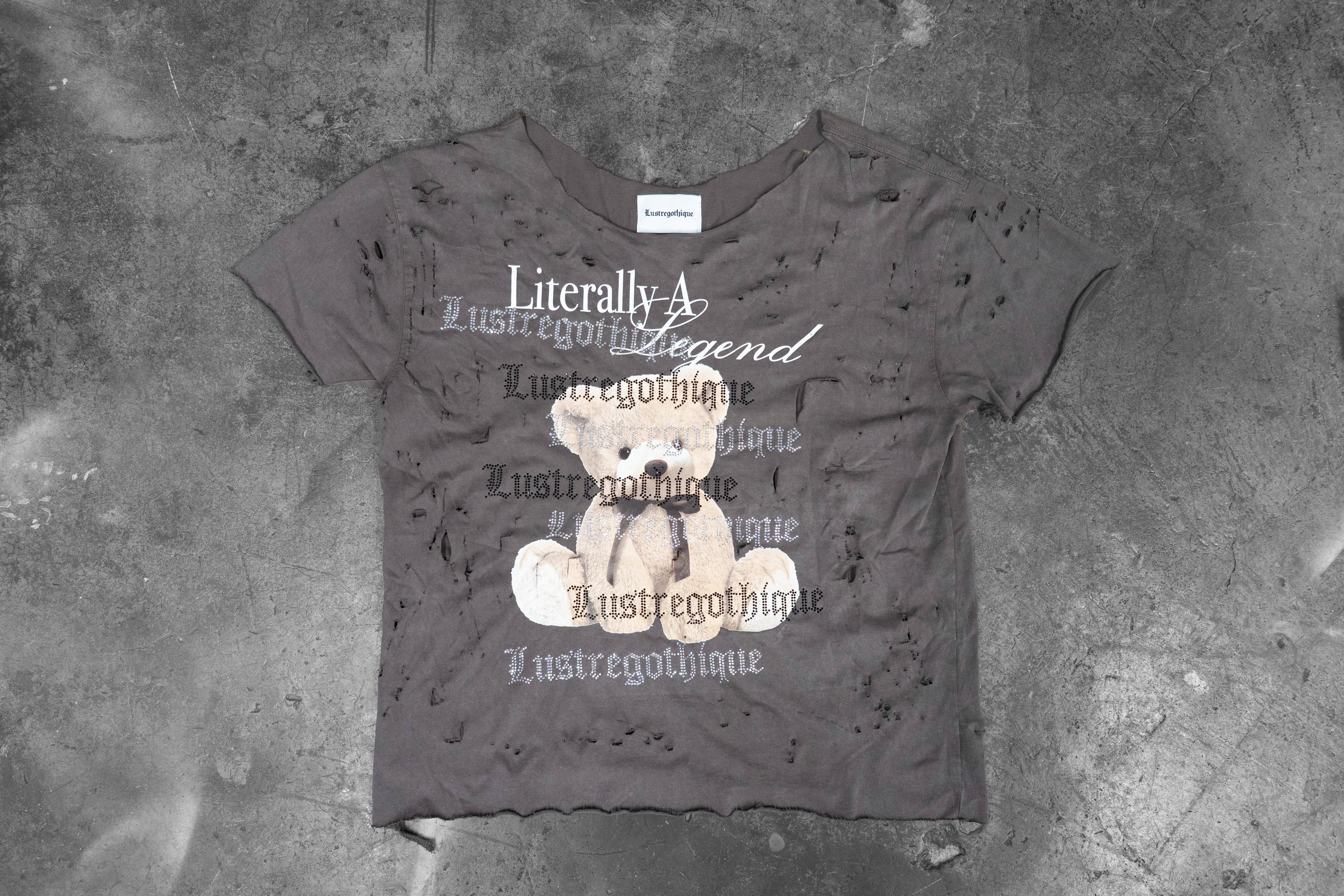 LUSTREGOTHIQUE — GREY LEGEND TEDDY BEAR CROP (1/1)