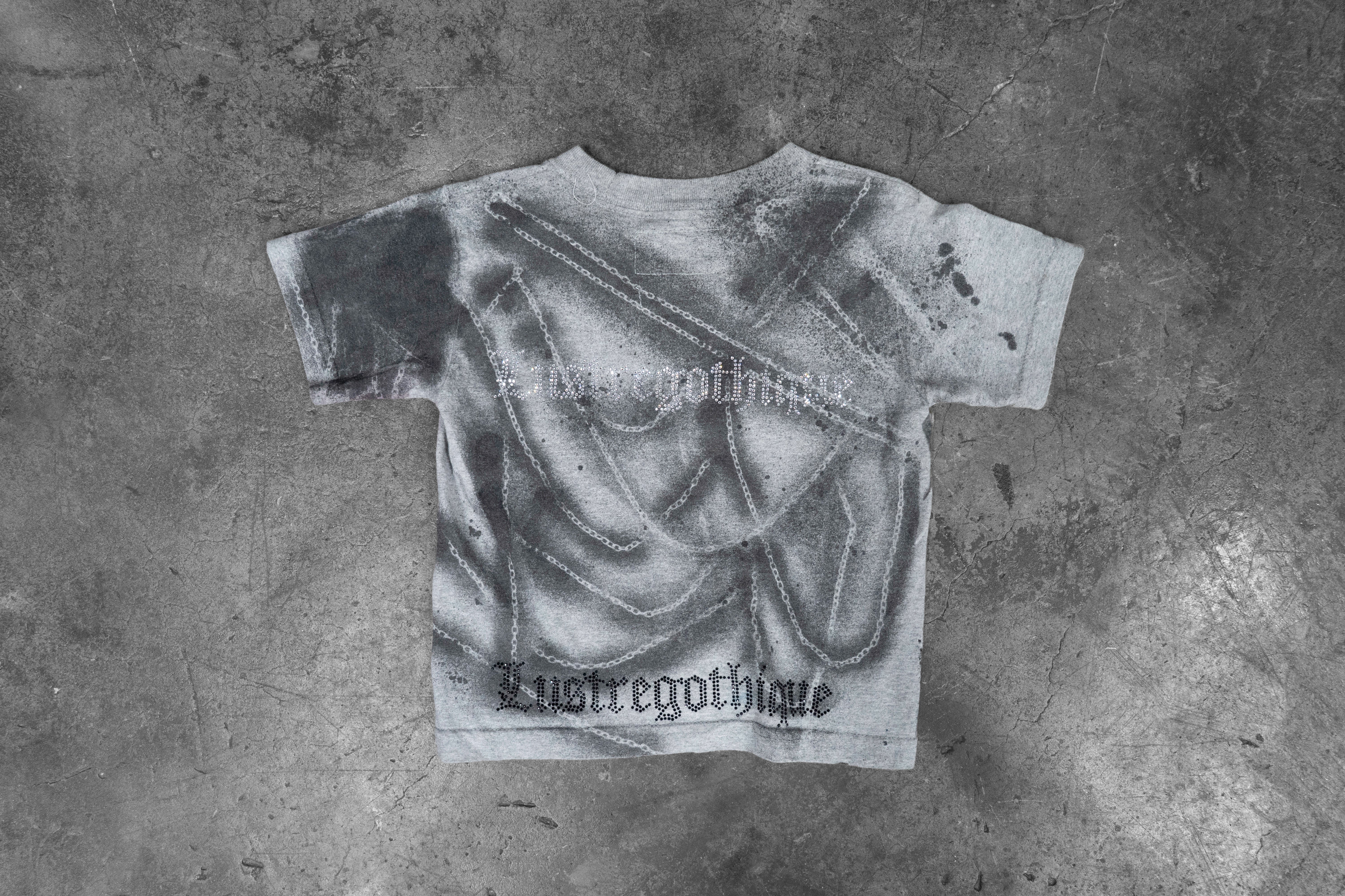 LUSTREGOTHIQUE — LIGHT GREY VEIN AIRBRUSH TEE (1/1)