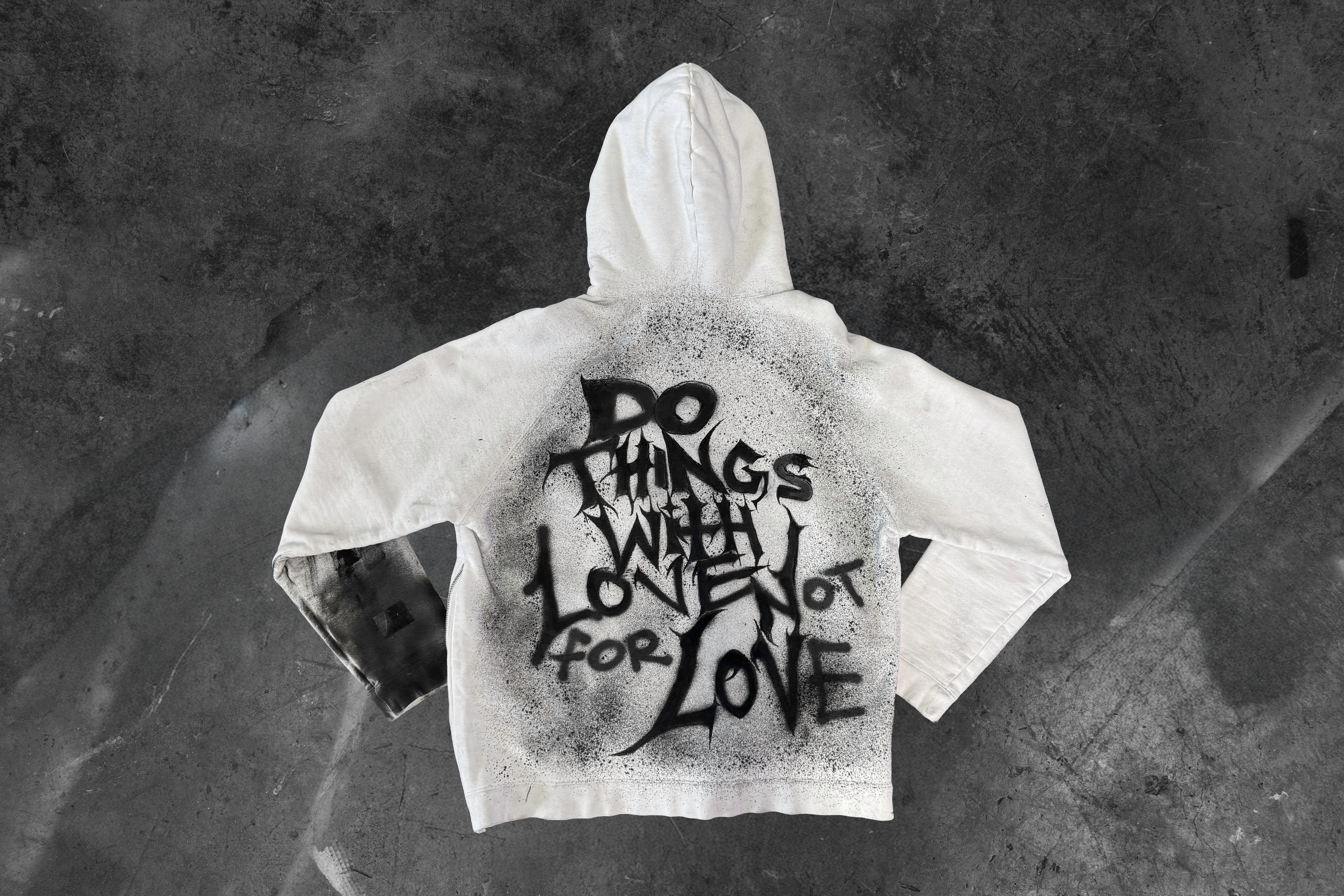LUSTREGOTHIQUE — GRAPHIC DISTRESSED HOODIE 1/1