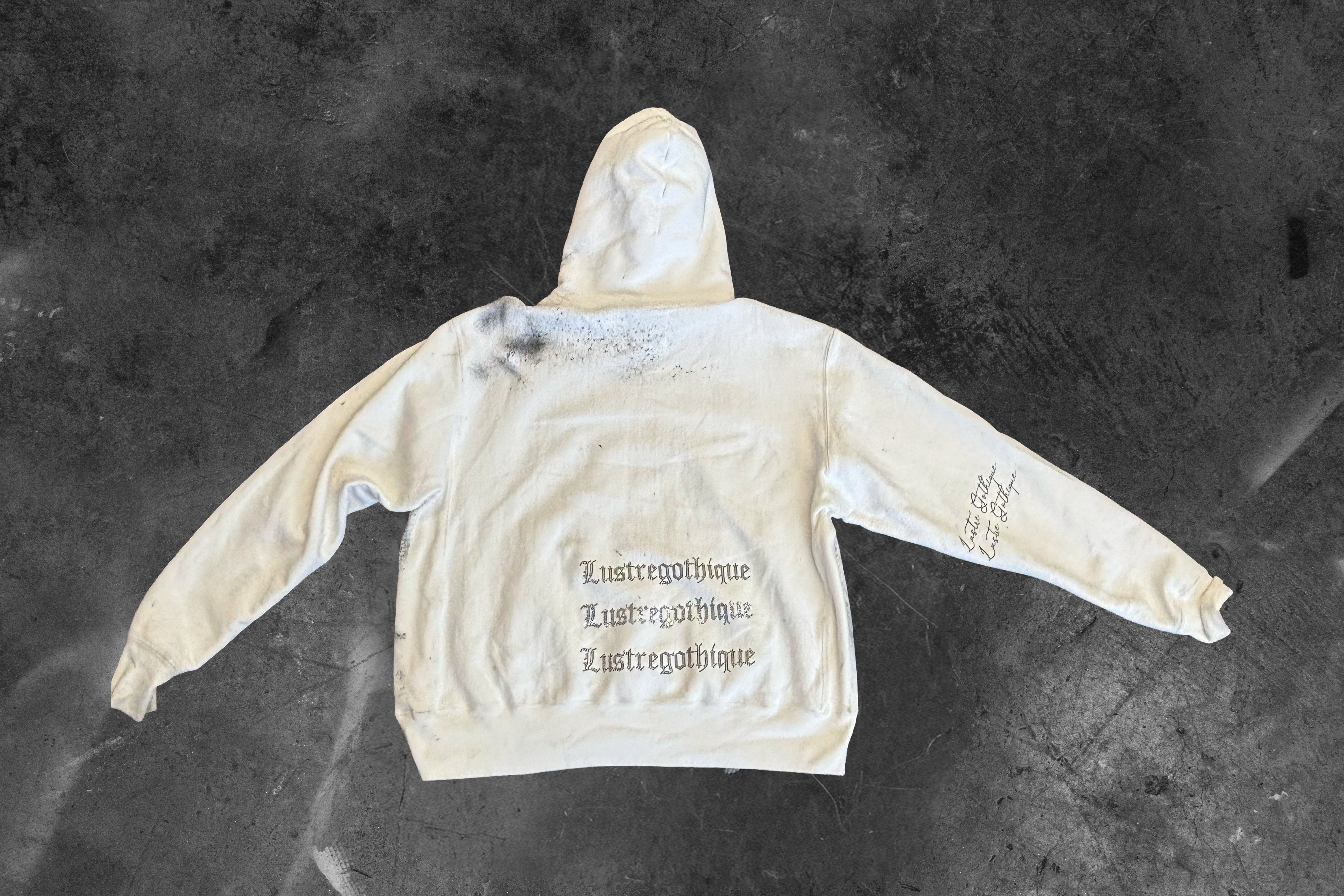 LUSTREGOTHIQUE — GRAPHIC DISTRESSED HOODIE (1/1)